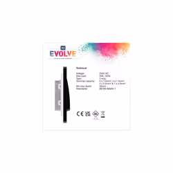 Evolve Single Light Switch, 20A, 2 Way, Wide Rocker, Matt Blue