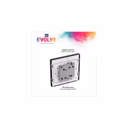 Evolve Double Light Switch, 20A, 2 Way, Wide Rocker, Matt Blue