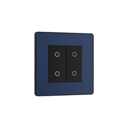 Evolve Double Touch Dimmer Switch, 2-Way Master, 200W, Matt Blue