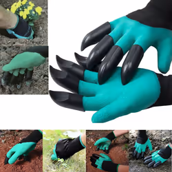 Garden Claw Gloves with Digging and Planting Claws on BOTH hands