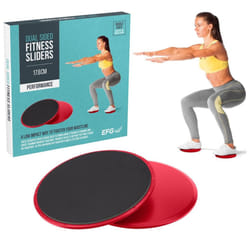 2x Dual Sided Fitness Gliding Discs Core Sliders Home Gym Abs Leg Workouts