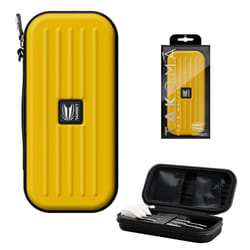 Darts Takoma Darts Wallet, Regular Size, Yellow | Darts Case Holds 3 Darts | Protective EVA Dart Holder with Double Zip Lock Inner Pouches |