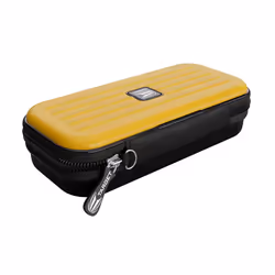 Darts Takoma Darts Wallet, Regular Size, Yellow | Darts Case Holds 3 Darts | Protective EVA Dart Holder with Double Zip Lock Inner Pouches |