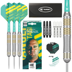 Darts Rob Cross 22G Brass Steel Tip Darts Set â Voltage Dart Set, Rob Cross Player Edition, Complete Steel Point Darts Kit, Storage Wallet Included