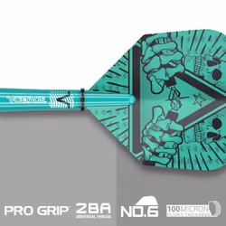 Darts Rob Cross Ink Design No.6 Dart Flights & Short (34mm) Shafts Stems - 3 Set Pack