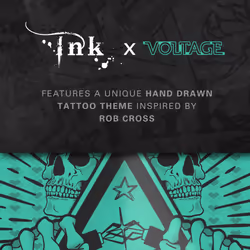 Darts Rob Cross Ink Design No.6 Dart Flights & Short (34mm) Shafts Stems - 3 Set Pack