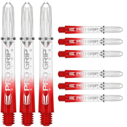 Darts 3 x Sets of Red Pro Grip Vision Dart Stems Medium - 9 Dart Shafts in Total