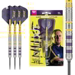 Darts Luke Littler Loadout 90% Tungsten Steel Tip Darts Set â 23G Steel Tip Dart, The Nuke Player Edition Dart Set, Swiss Point Darts, SP Tool