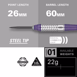 Darts Luke Littler Brass Steel Tip Darts Set â 22G Steel Tip Dart, The Nuke Player Edition Dart Set, Dart Accessories