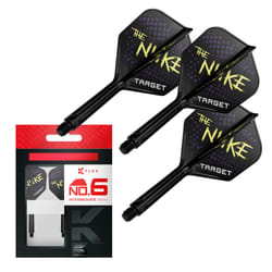 Darts Luke Littler K Flex Flights and Shaft System, No.6 Intermediate (26mm) Pack of 3 Kflex All In One Flights, Player Edition Darts Accessories |