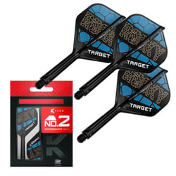 Darts Josh Rock K Flex Flights and Shaft System, No.2 | Pack of 3 Kflex All In One Flights, Player Edition Darts Accessories | K-Flex Dart Stem