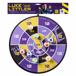 Darts Luke Littler Sticky Ball Fabric Dartboard Set for Kids | Player Edition âThe Nuke' Hook & Loop Balls Dart Board Game  ...