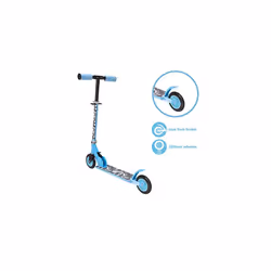 Inline Childrens Scooter | 2 Wheeled Kids' Scooter | Kids Push Scooter Adjustable Handle Height | Easy Foldable Kids 2 Wheeled Scooter For Boys And