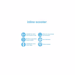 Inline Childrens Scooter | 2 Wheeled Kids' Scooter | Kids Push Scooter Adjustable Handle Height | Easy Foldable Kids 2 Wheeled Scooter For Boys And
