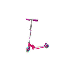 Childrens Light Up Inline Scooter Unicorn Edition | Kids Push 2 Wheeled Scooter With Adjustable Handle Height | Easy Foldable Unicorn Kids' Scooter