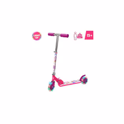 Childrens Light Up Inline Scooter Unicorn Edition | Kids Push 2 Wheeled Scooter With Adjustable Handle Height | Easy Foldable Unicorn Kids' Scooter