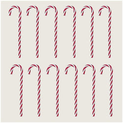 Christmas Tree Decoration 12 Pack Twisted Candy Canes 18cm