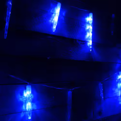 Premier 6.9m / 24 Chaser Icicle Shape Blue LED Christmas Lights Indoor / Outdoor