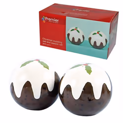 Premier Decorations Novelty Christmas Pudding Salt and Pepper Shakers