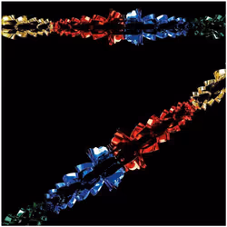 Foil Christmas Garland Decoration Premier Multi Coloured Garland 2.7M