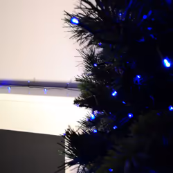 200 Battery Operated Multi Function Outdoor LED Timer Lights in Blue