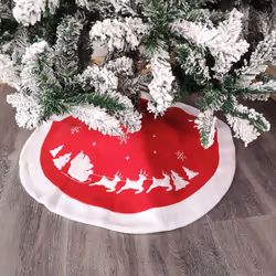 Premier Traditional 90cm Tree Skirt - Santa Sleigh Design