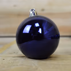 60mm Midnight Blue Christmas Baubles | 24 Assorted | Shatterproof Tree Decorations - Additional view 3