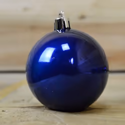 60mm Midnight Blue Christmas Baubles | 24 Assorted | Shatterproof Tree Decorations - Additional view 4