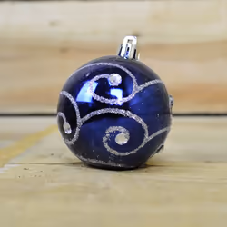 60mm Midnight Blue Christmas Baubles | 9 Assorted | Shatterproof Tree Decorations - Additional view 8