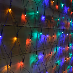 170cm x 120cm Multi Function Christmas Net Lights with 180 Multi Coloured LEDs