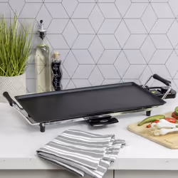 Quest 35490 Large Teppanyaki Grill/Non-Stick/Adjustable Thermostat/Accessories Included/Ideal for Dinner Parties
