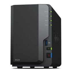 Synology DS223 NAS Desktop Realtek RTD1619B 2 GB DDR4 24 TB HDD DiskSt