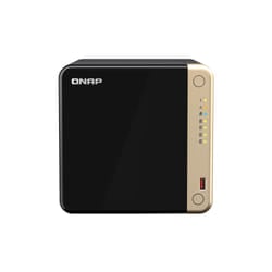 QNAP TS-464 NAS Tower Ethernet LAN Black. Gold N5095