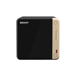 QNAP TS-464 NAS Tower Ethernet LAN Black. Gold N5095