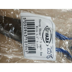 Hand Shears Single Bow - Sheep Goats Lamb 3.5Inch S/Steel Blades