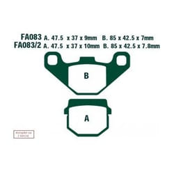 EBC Brakes FA083TT Brake pad set