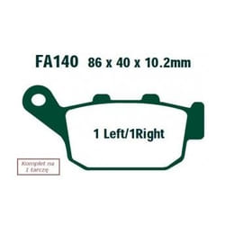 EBC Brakes FA140HH Brake pad set