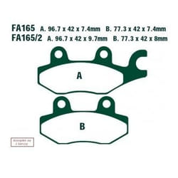EBC Brakes FA165TT Brake pad set