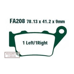 EBC Brakes FA208R Brake pad set