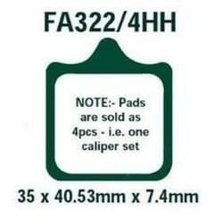 EBC Brakes FA322/4HH Brake pad set