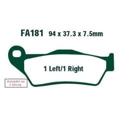 EBC Brakes SFA181HH Brake pad set