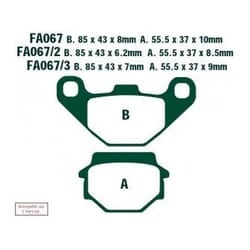 EBC Brakes SFA067 Brake pad set