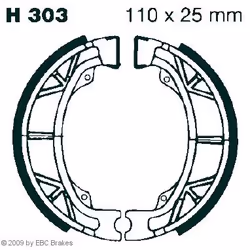 Brake Shoes; EBC Brakes; 110 25; 06430-GAG-003, 06430-GN2-730, 06430-HF7-J20, 06430-KEE-630, 06430-KS3-921