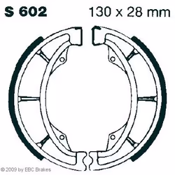 Brake Shoes; EBC Brakes; 130 28; 64400-S35C00, 64400-S93B03, 64400S35C00, 64400S93B03, 41048-003