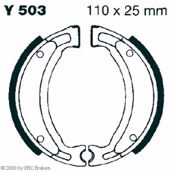 Brake Shoes; EBC Brakes; 110 25; 43120-110-000, 43120110000, 00Q-25001145, 54200BMBT000, 14A-25130-00