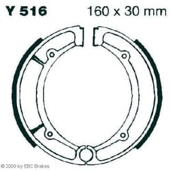 EBC Brakes Y516 Brake Shoes 160 30