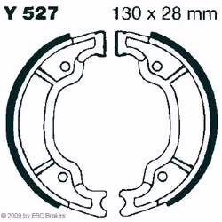 Brake Shoes; EBC Brakes; 130 28; 8113913, 8510601, AP8113913, AP8510601, 48-7026-00