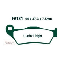 EBC Brakes FA181TT Brake pad set