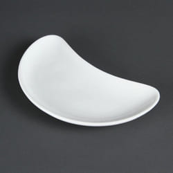 Olympia Whiteware Crescent Salad Plates 200mm (Pack of 12) - [C231]