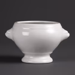 Olympia Whiteware Lion Head Soup Bowls 475ml 16.5oz (Pack of 6) - [W442]